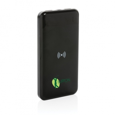 Logo trade promotional gifts image of: RCS standard recycled plastic wireless powerbank
