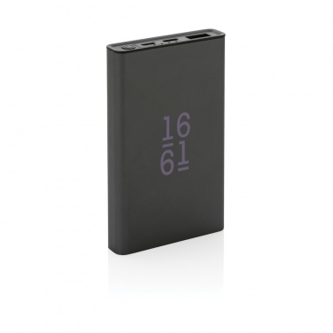 Logo trade business gifts image of: Terra RCS recycled aluminium powerbank 5.000 mAh