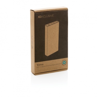Logo trade promotional items image of: Terra RCS recycled aluminium powerbank 5.000 mAh