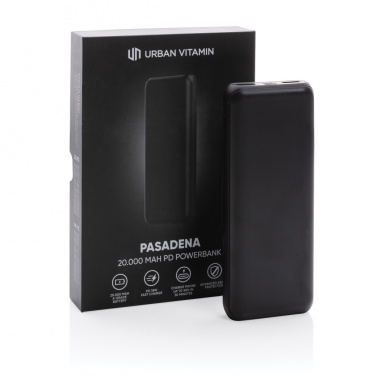 Logotrade promotional merchandise image of: Urban Vitamin Pasadena 20.000 mAh 18W PD powerbank