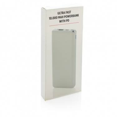 Logo trade business gifts image of: Ultra fast 10.000 mAh powerbank with PD