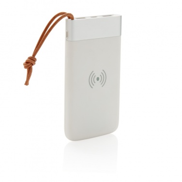 Logo trade promotional giveaways image of: Aria 8.000 mAh 5W wireless charging powerbank