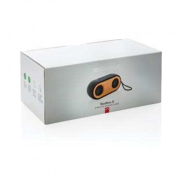Logotrade corporate gift image of: Bamboo X double speaker
