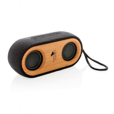 Logo trade promotional gifts image of: Bamboo X double speaker