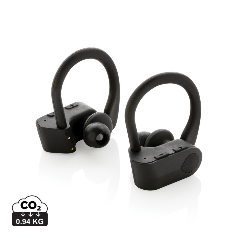Logo trade promotional gift photo of: TWS sport earbuds in charging case