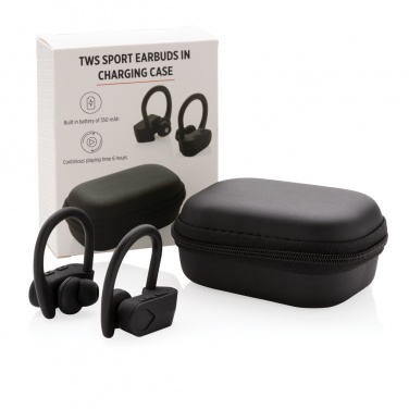 Logotrade promotional giveaway image of: TWS sport earbuds in charging case