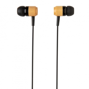 Logotrade promotional products photo of: Bamboo wireless earbuds