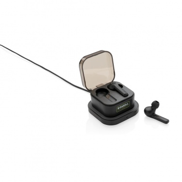 Logotrade promotional product image of: TWS earbuds in wireless charging case