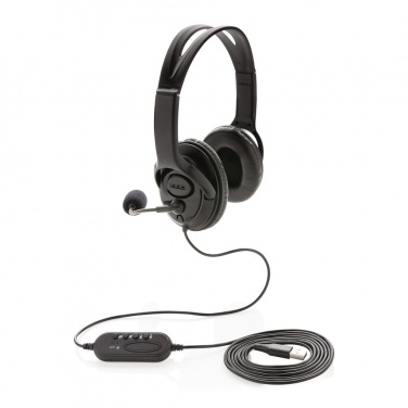 Logo trade promotional gift photo of: Over ear wired work headset