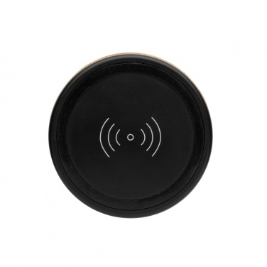Logo trade promotional merchandise image of: Bamboo wireless charger speaker