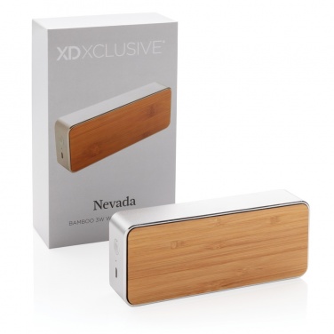 Logotrade promotional items photo of: Nevada Bamboo 3W wireless speaker