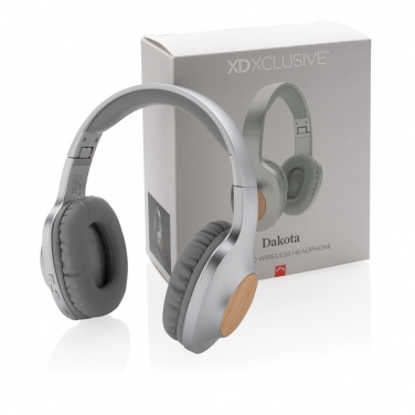 Logo trade promotional items image of: Dakota Bamboo wireless headphone