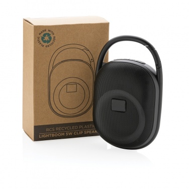 Logotrade promotional item picture of: RCS recycled plastic Lightboom 5W Clip speaker