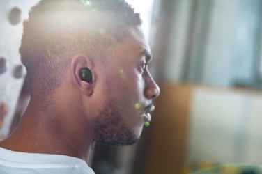 Logo trade promotional merchandise picture of: Urban Vitamin Palm Springs RCS rplastic ENC earbuds