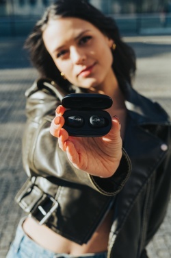 Logotrade promotional products photo of: Urban Vitamin Palm Springs RCS rplastic ENC earbuds