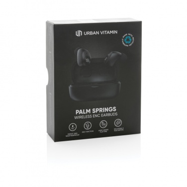 Logo trade promotional products picture of: Urban Vitamin Palm Springs RCS rplastic ENC earbuds