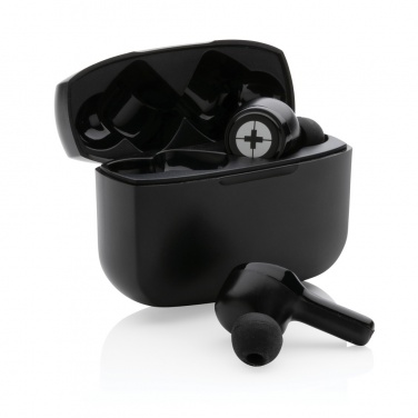 Logotrade promotional item image of: RCS recycled plastic Swiss Peak ANC TWS earbuds