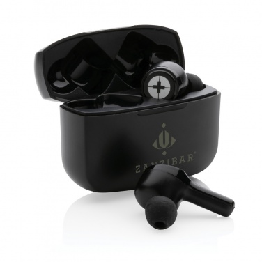 Logo trade promotional merchandise photo of: RCS recycled plastic Swiss Peak ANC TWS earbuds