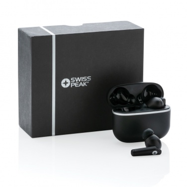 Logo trade promotional product photo of: RCS recycled plastic Swiss Peak TWS earbuds 2.0