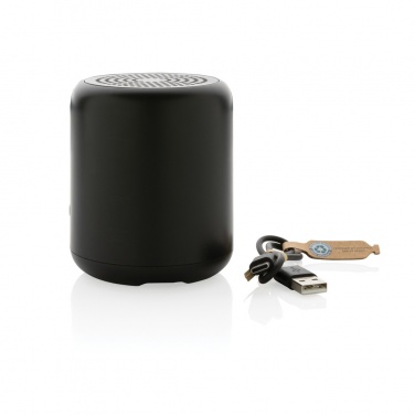Logo trade business gifts image of: RCS certified recycled plastic 5W Wireless speaker