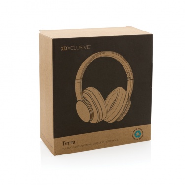 Logo trade corporate gifts picture of: Terra RCS recycled aluminium wireless headphone