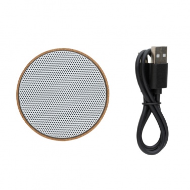 Logo trade business gifts image of: Cork 3W wireless speaker