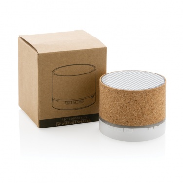 Logo trade promotional giveaways picture of: Cork 3W wireless speaker