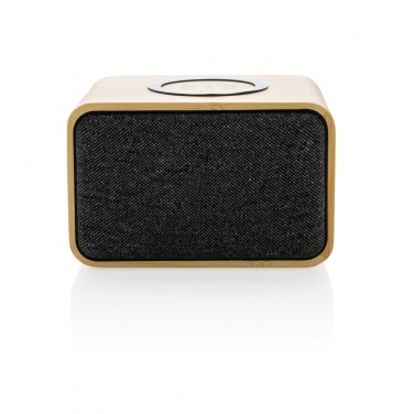 Logo trade advertising products picture of: RCS Rplastic 3W speaker with bamboo 5W wireless
