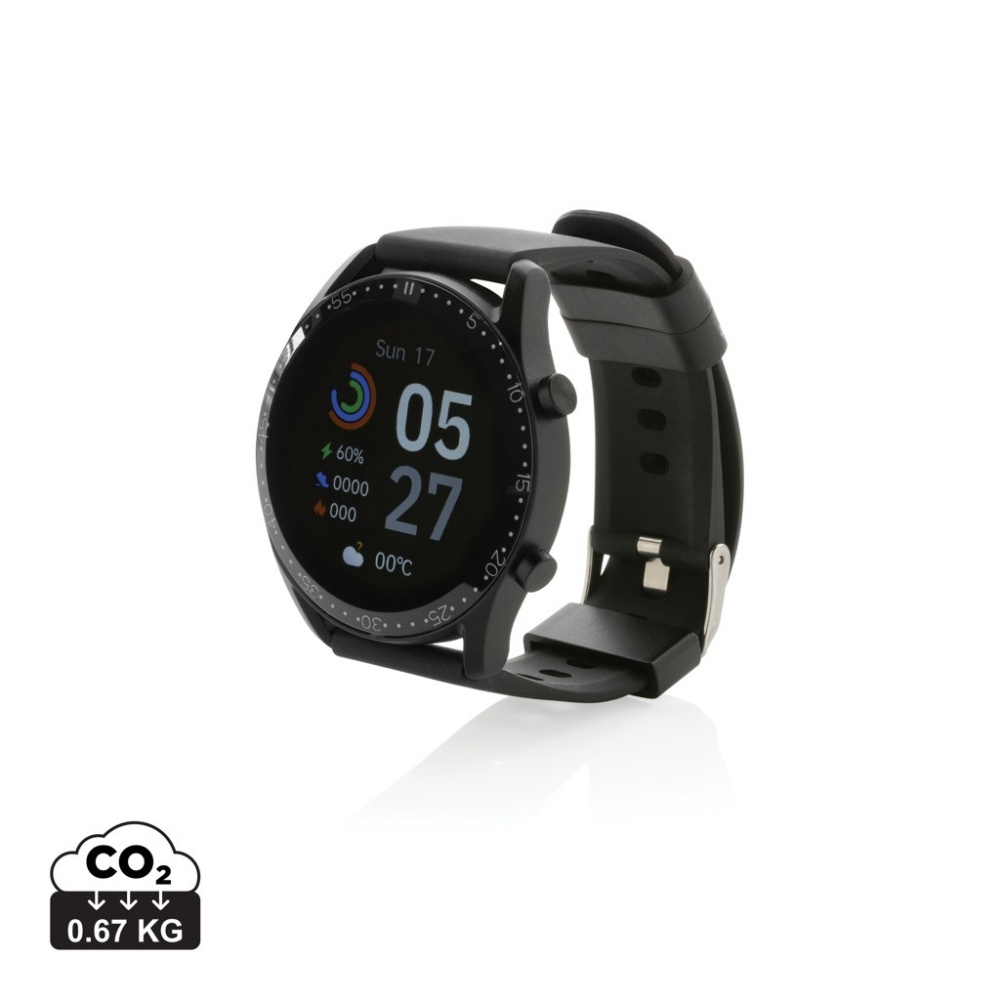 Logo trade promotional giveaways image of: RCS recycled TPU Fit Watch round