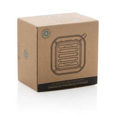 Logotrade promotional giveaways photo of: 3W RCS recycled plastic wireless sunwave solar speaker