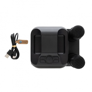Logotrade business gift image of: Singvibe RCS recycled plastic karaoke set with double mic