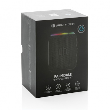 Logo trade business gifts image of: Urban Vitamin Palmdale RCS rplastic 16W speaker IPX7