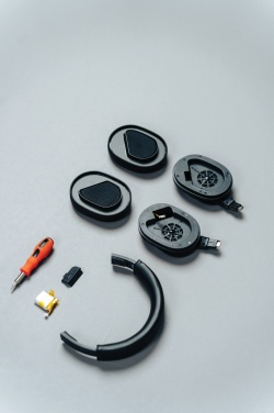 Logo trade advertising product photo of: Irvine RCS recycled and repairable ANC wireless headphone