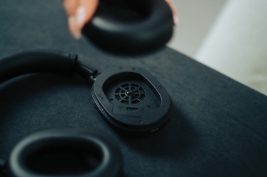 Logo trade advertising product photo of: Irvine RCS recycled and repairable ANC wireless headphone