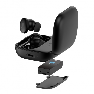 Logo trade promotional item photo of: Lakewood RCS recycled and repairable wireless earbuds
