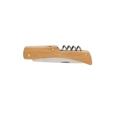Logo trade promotional giveaways image of: Wooden knife with bottle opener