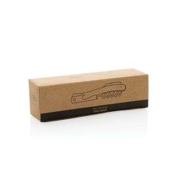 Logo trade promotional giveaways image of: Wooden Corkscrew