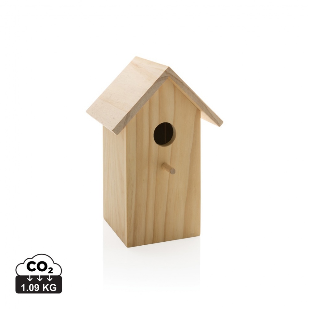 Logo trade promotional item photo of: Wooden birdhouse