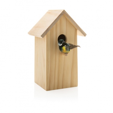 Logo trade corporate gifts image of: Wooden birdhouse