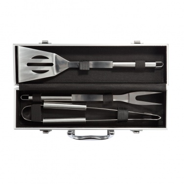 Logo trade promotional product photo of: 3 pcs barbecue set in aluminium box