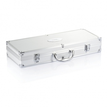 Logo trade business gifts image of: 12 pcs barbecue set in aluminium box