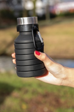 Logotrade business gifts photo of: Leakproof collapsible silicone bottle with lid