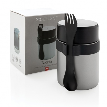 Logo trade promotional gifts image of: Bogota food flask with ceramic coating