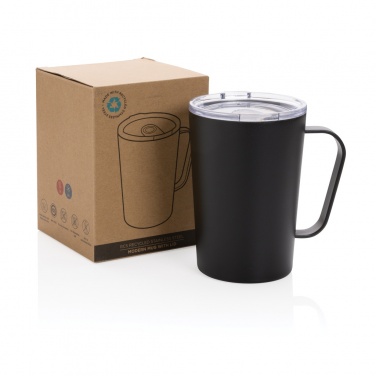 Logo trade corporate gift photo of: RCS Recycled stainless steel modern vacuum mug with lid