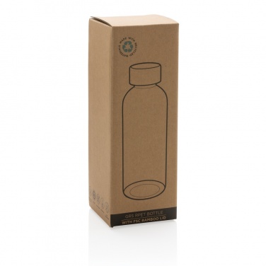 Logo trade corporate gifts image of: RCS RPET bottle with bamboo lid
