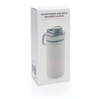 Logo trade promotional products picture of: Vacuum stainless steel bottle with sports lid 550ml