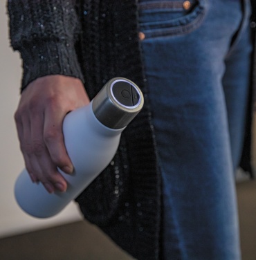 Logo trade business gift photo of: UV-C steriliser vacuum stainless steel bottle