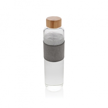 Logo trade promotional product photo of: Impact borosilicate glass bottle with bamboo lid