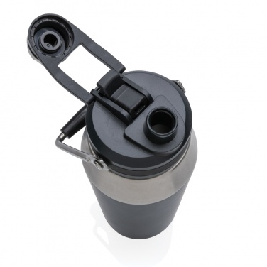 Logo trade promotional giveaways picture of: Vacuum stainless steel dual function lid bottle 1L