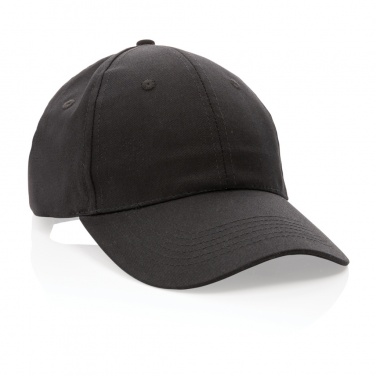 Logo trade promotional giveaways image of: Impact 6 panel 190gr Recycled cotton cap with AWARE™ tracer